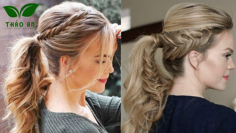 Tóc Đi Tiệc Cho Mặt Tròn Tết Đuôi Cá